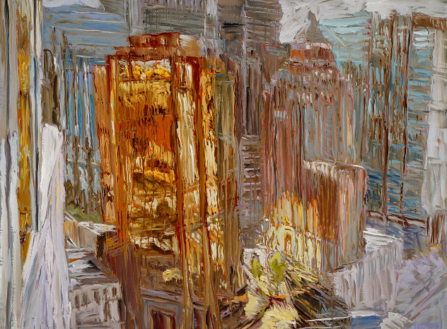 Pan Pacific View, San Francisco 1990 48x65 - Huge - Mural Size - California Original Painting by Marco Sassone