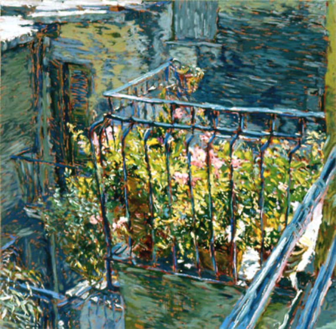 Le Balcon Bleu AP 1988 Limited Edition Print by Marco Sassone Le Balcon Bleu AP 1988 Limited Edition Print by Marco Sassone