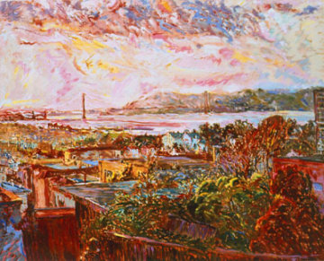 San Francisco Marina Dusk AP - California Limited Edition Print - Marco Sassone San Francisco Marina Dusk AP - California Limited Edition Print - Marco Sassone