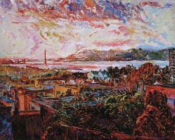 San Francisco Marina Dusk 1986 Limited Edition Print - Marco Sassone San Francisco Marina Dusk 1986 Limited Edition Print - Marco Sassone