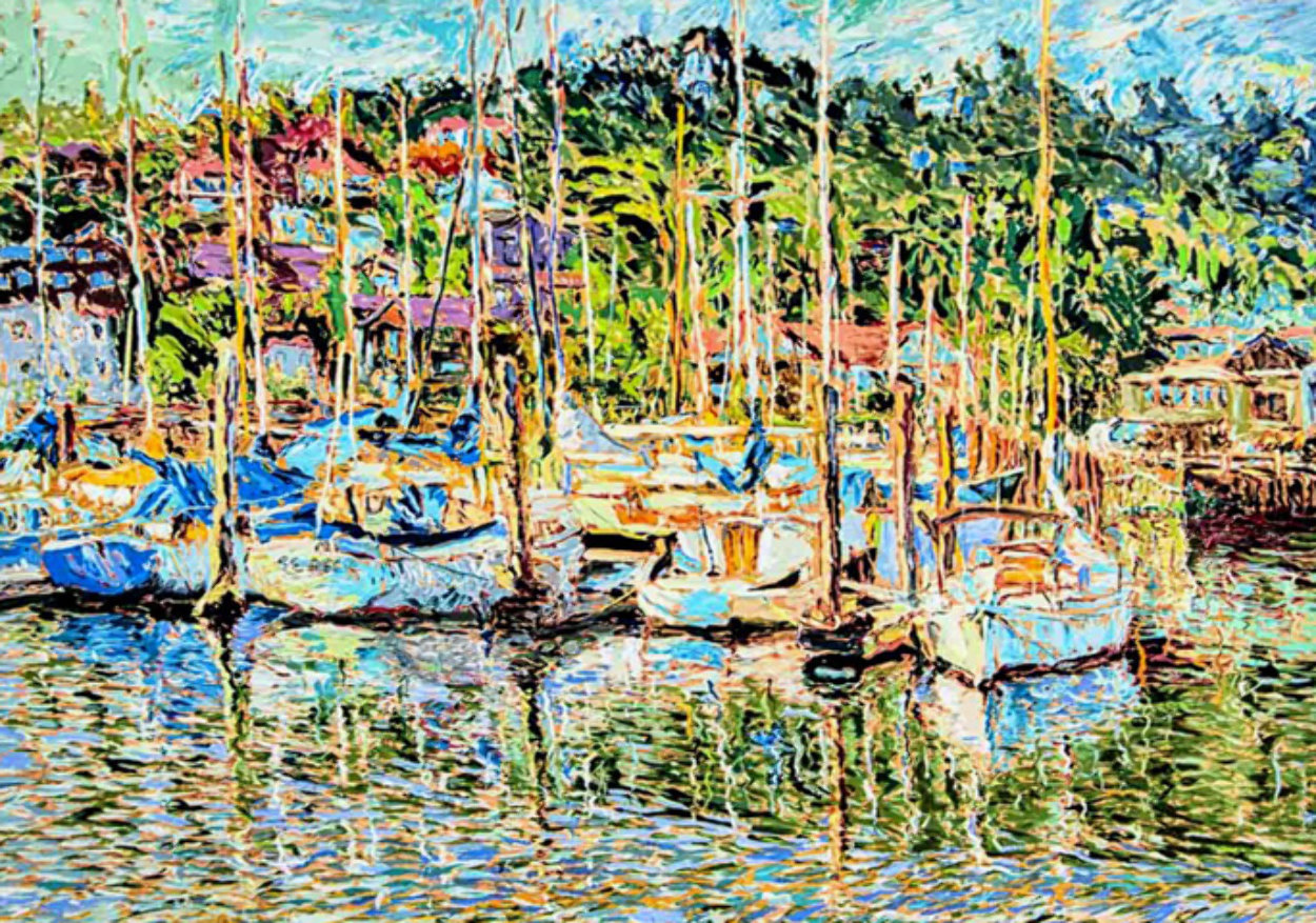 Sausalito Marina AP 1985 Limited Edition Print by Marco Sassone Sausalito Marina AP 1985 Limited Edition Print by Marco Sassone