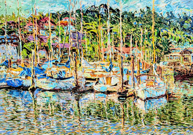 Sausalito Marina AP 1985 - California Limited Edition Print by Marco Sassone