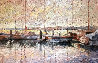 Barche a Sera 1968 32x44 Original Painting by Marco Sassone - 0