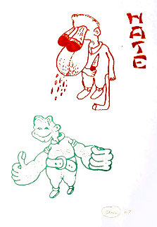 Untitled Stamp Print 1967 Limited Edition Print - Peter Saul Untitled Stamp Print 1967 Limited Edition Print - Peter Saul