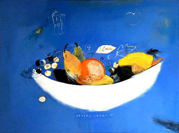 Frutero De Porcelana 1996 46x54 Huge Limited Edition Print - Regina Saura Frutero De Porcelana 1996 46x54 Huge Limited Edition Print - Regina Saura