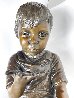 Untitled Boy Bronze Sculpture 1990 8 in Sculpture by Jo Saylors - 1