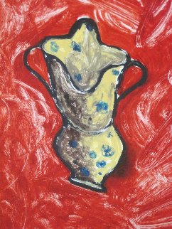 Calabrian Jug 1990 52x36 Original Painting - Italo Scanga Calabrian Jug 1990 52x36 Original Painting - Italo Scanga
