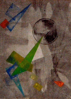 Geometric Abstraction Monoprint 1950 18x16 - Rolph Scarlett Geometric Abstraction Monoprint 1950 18x16 - Rolph Scarlett