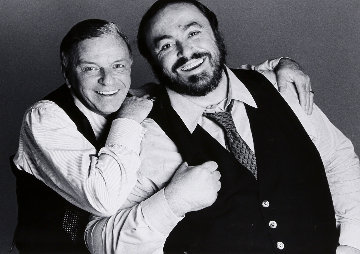 Frank Sinatra And Luciano Pavarotti 1983 Photography - Francesco Scavullo Frank Sinatra And Luciano Pavarotti 1983 Photography - Francesco Scavullo