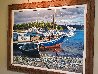 Blue Sloop: Nassau 40x45 - Huge - Bahamas Original Painting by Howard Schafer - 3