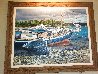 Blue Sloop: Nassau 40x45 - Huge - Bahamas Original Painting by Howard Schafer - 1