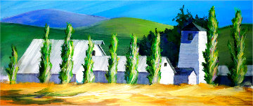 Lakeville Farm 2020 19x44 Original Painting - Tim Schaible Lakeville Farm 2020 19x44 Original Painting - Tim Schaible