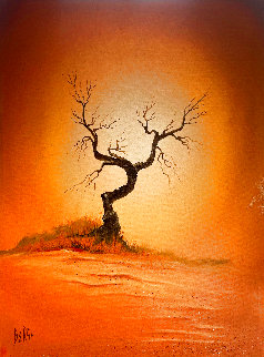 Untitled Tree 1978 28x23 Original Painting - Roy Schallenberg