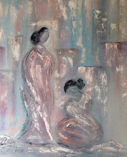 Untitled, Figures of 2 Women 1987 70x60 Original Painting - Roy Schallenberg Untitled, Figures of 2 Women 1987 70x60 Original Painting - Roy Schallenberg