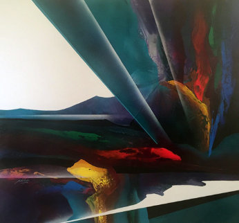 Celestial Visions Series 1995 80x80 Super Huge Original Painting - Roy Schallenberg Celestial Visions Series 1995 80x80 Super Huge Original Painting - Roy Schallenberg