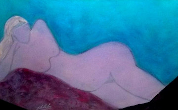 Reclining Nude 1995 40x60 Original Painting - Roy Schallenberg Reclining Nude 1995 40x60 Original Painting - Roy Schallenberg