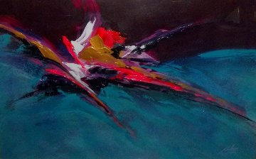 Untitled Abstract Painting 1995 40x60 Super Huge Original Painting - Roy Schallenberg Untitled Abstract Painting 1995 40x60 Super Huge Original Painting - Roy Schallenberg