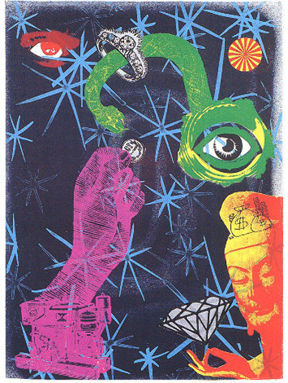 Dark, Rare Complete Set of 7 Lithographs 1989 by Kenny Scharf