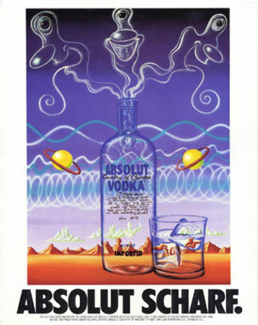 Absolut Poster Huge  45x33 Limited Edition Print - Kenny Scharf