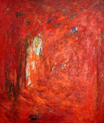 Untitled Abstract Painting 1986 70x60 - Huge - Mural Size Original Painting - Hubert Scheibl