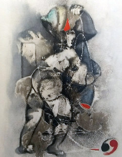 Untitled Early Painting 1983 46x33 Super Huge Original Painting - David Schluss Untitled Early Painting 1983 46x33 Super Huge Original Painting - David Schluss