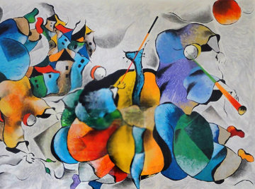 Village Party AP 2001 36x52 Super Huge Limited Edition Print - David Schluss Village Party AP 2001 36x52 Super Huge Limited Edition Print - David Schluss
