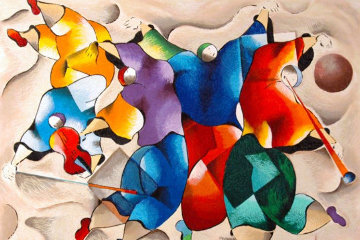 Dance the Fiddler 1995 49x61 Super Huge Limited Edition Print - David Schluss Dance the Fiddler 1995 49x61 Super Huge Limited Edition Print - David Schluss