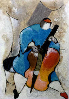 Cellist 1994 Limited Edition Print - David Schluss Cellist 1994 Limited Edition Print - David Schluss