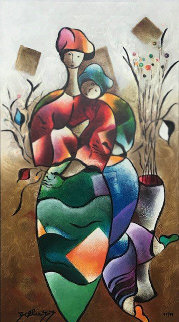 Embrace 2002 Embellished Limited Edition Print - David Schluss Embrace 2002 Embellished Limited Edition Print - David Schluss