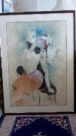 Untitled Portrait of a Woman 1980 44x33  Huge Works on Paper (not prints) by David Schluss - 1