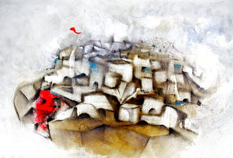 Jericho 1990 -  25x40 Huge Works on Paper (not prints) - David Schluss