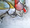 Le Violoniste 1989 -  40x25 Original Painting by David Schluss - 1