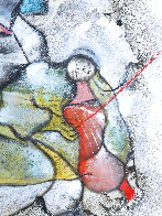 Le Violoniste 1989 40x25 Original Painting by David Schluss - 3 Le Violoniste 1989 40x25 Original Painting by David Schluss - 3