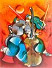 Crimson Sunset  - AP 2006 - Huge 52x37 Limited Edition Print by David Schluss - 2