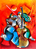 Crimson Sunset  - AP 2006 - Huge 52x37 Limited Edition Print by David Schluss - 0