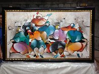 Chorus 1995 47 x 77.75 Original Painting by David Schluss - 1 Chorus 1995 47 x 77.75 Original Painting by David Schluss - 1