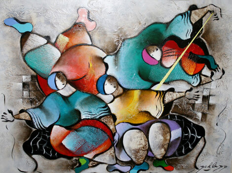 Music of the Heart - 39x49 Huge Original Painting - David Schluss