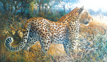 Leopard in the Vineyards 1996 35x20 Original Painting - Bill Schmidt Leopard in the Vineyards 1996 35x20 Original Painting - Bill Schmidt