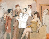 Cocktail Party, Group of Men and Women 23x27 Works on Paper (not prints) by David Schneuer - 0