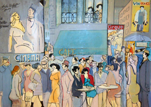 Cafe Dom 1987 36x46 - Paris France Limited Edition Print by David Schneuer