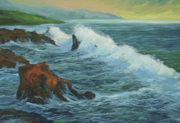 Early Morning Surf 24x36 Original Painting by Michael Schofield