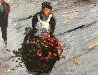 Flower Seller  2014 32x25 - Paris, France Original Painting by Michael Schofield - 4