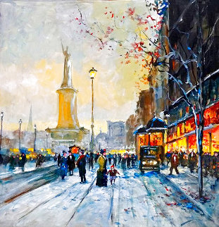 Urban Landscape 30x30 Huge Original Painting - Michael Schofield Urban Landscape 30x30 Huge Original Painting - Michael Schofield