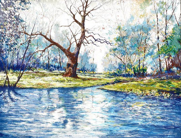 Riachuelo acrilyc and oil painting