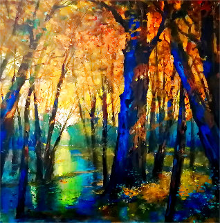 Untitled Landscape 2014 40x40 Super Huge Original Painting - Michael Schofield Untitled Landscape 2014 40x40 Super Huge Original Painting - Michael Schofield