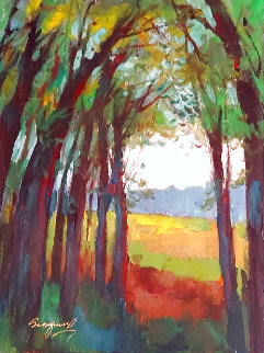 Untitiled Landscape 2008 24x18 Signed Twice Original Painting - Michael Schofield Untitiled Landscape 2008 24x18 Signed Twice Original Painting - Michael Schofield