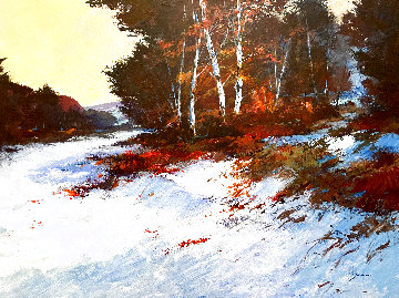 Winter Birch 40x51 Huge Original Painting - Michael Schofield