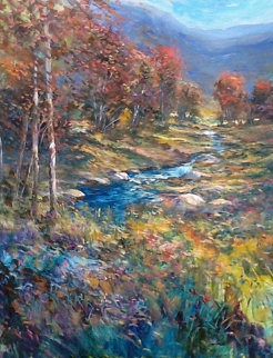Untitled Autumn Landscape 55x43 Super Huge Original Painting - Michael Schofield Untitled Autumn Landscape 55x43 Super Huge Original Painting - Michael Schofield