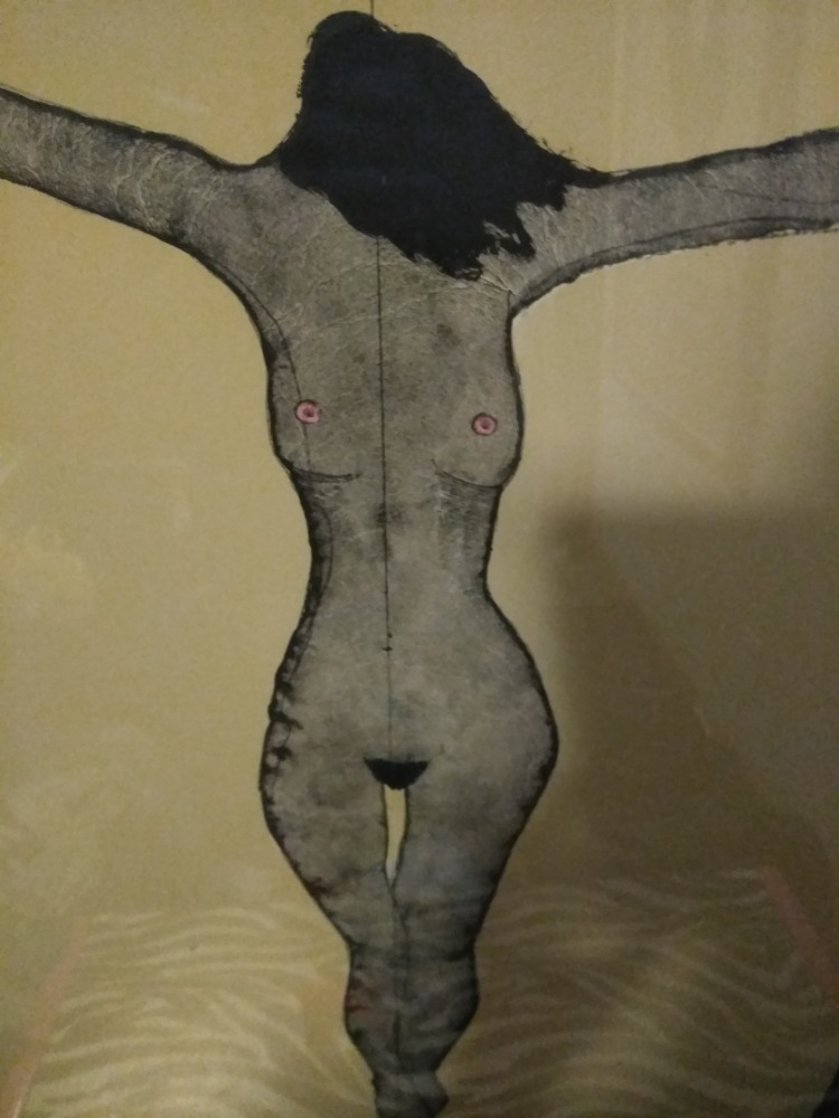 Crucified Woman 34x29 Works on Paper (not prints) by Fritz Scholder