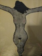 Crucified Woman 34x29 Works on Paper (not prints) by Fritz Scholder - 0